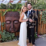 Bride and Groom Backyard Wedding